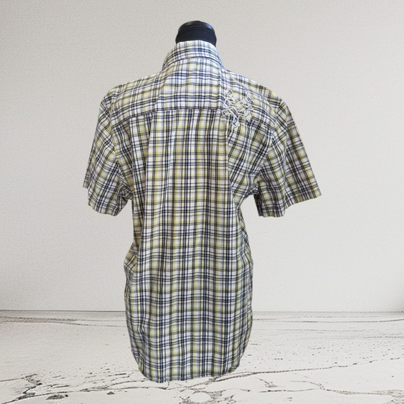 Zoo York Yellow and Black Casual Button Down Shirt Size Med - Picture 3 of 10